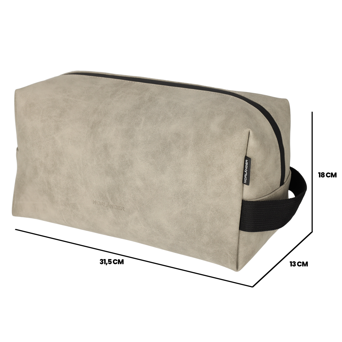 28959 - NORLÄNDER Nubuck Toilettas 2.0 Taupe - Afbeelding 6