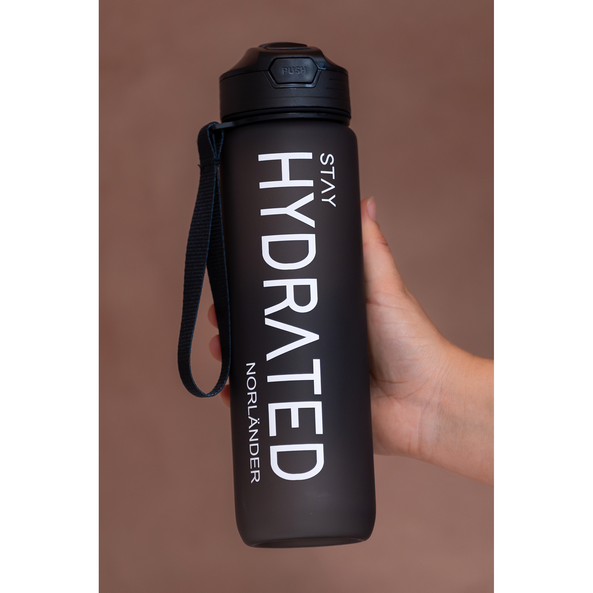 28999 - NORLÄNDER Waterfles Hydrated Zwart - Afbeelding 4